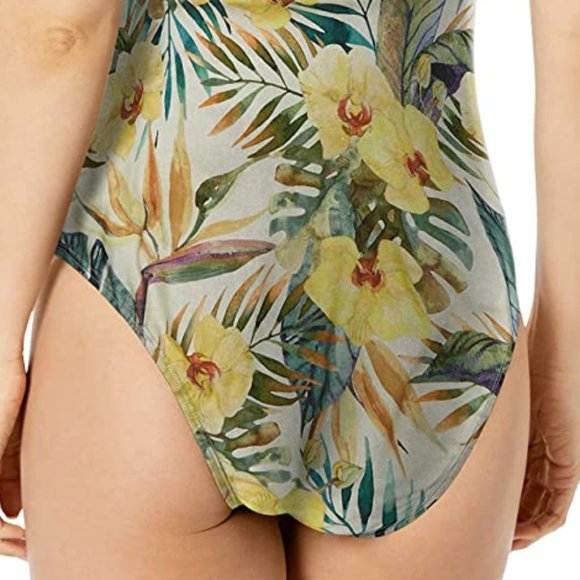 ATHENA Square Neck Shirred Maillot 🌼 NEW WITH TAGS! - Picture 7 of 11